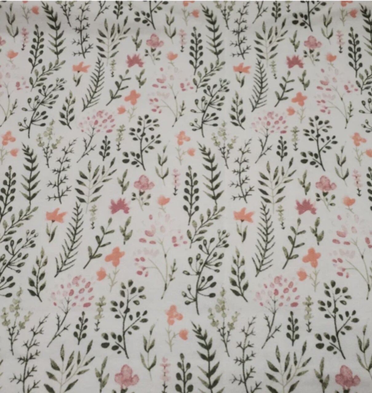 Colton Watercolor Floral Brushed Cotton Flannel Fabric by the Yard